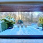 Terrassefenster mit Blick in den Garten